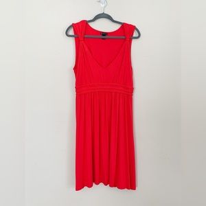 New Directions Womens Coral Red Sleeveless Dress with Braid Details (Size XL)